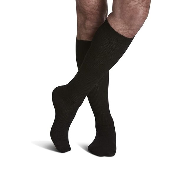 Sigvaris All-Season Merino Wool 192 Men's 15-20 mmHg Compression Calf Stockings - Picture 1 of 4
